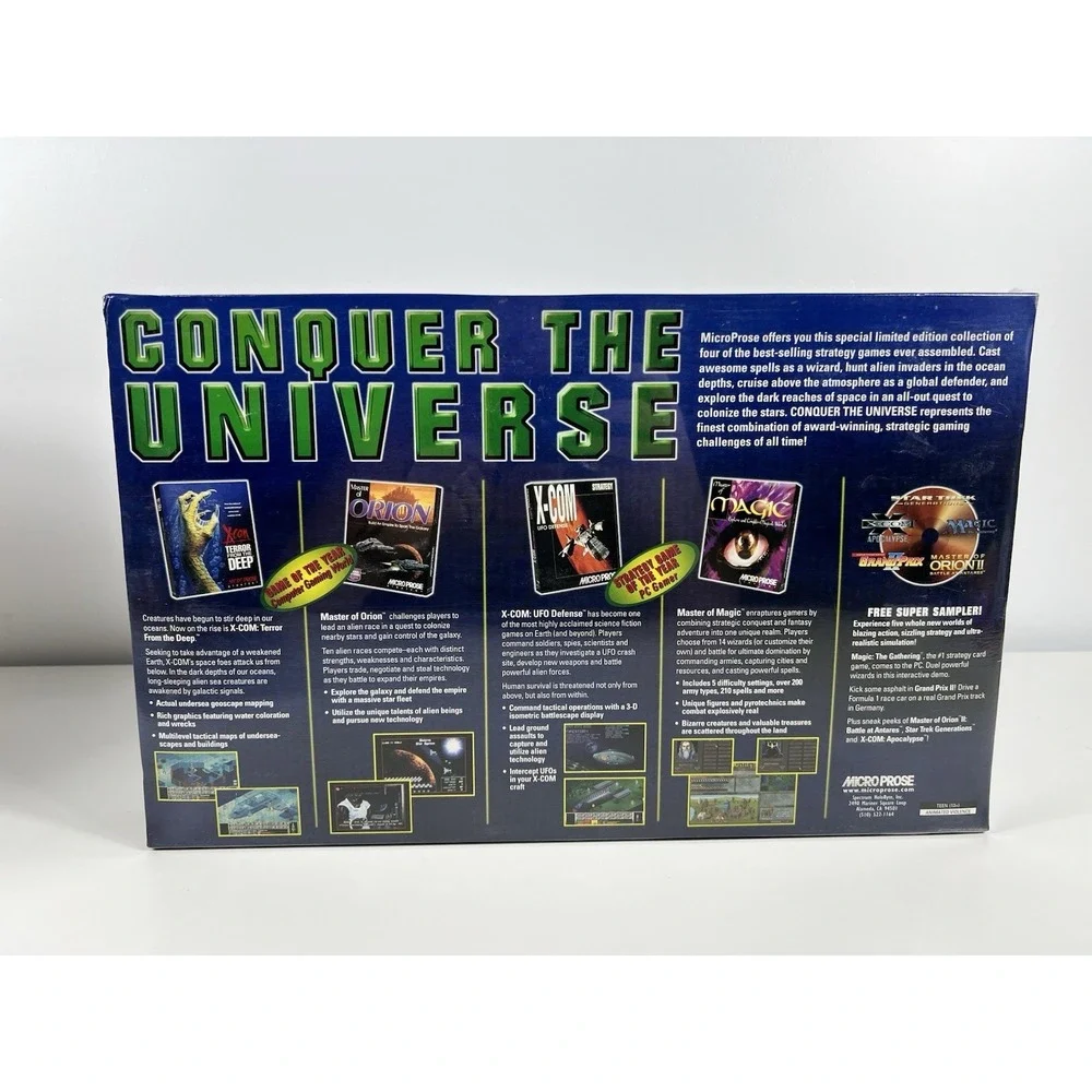 Microprose PC Boxed Set! 1997, Strategy Series Conquer The Universe